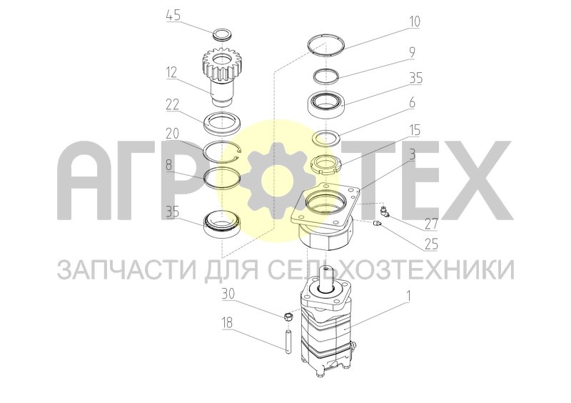 Чертеж Гидромотор (2650.18.00.120А)